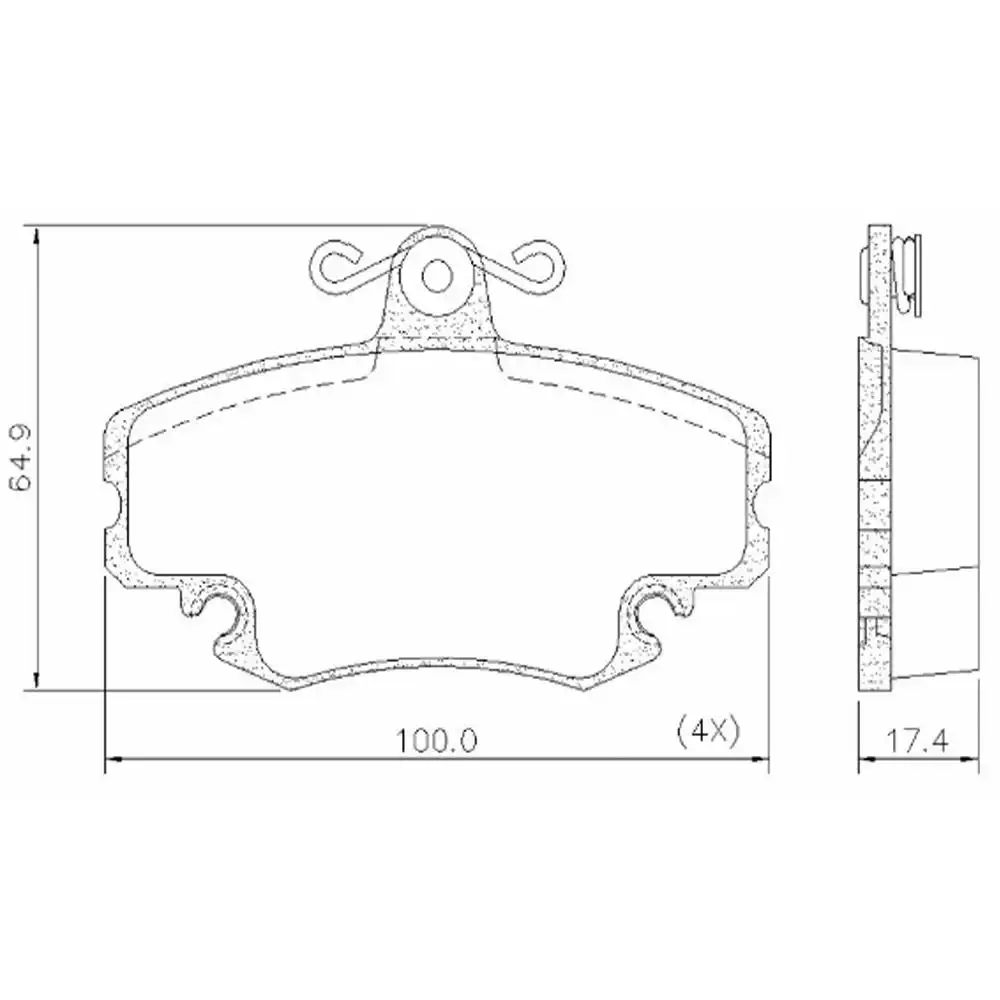 PASTILHA FREIO DIANTEIRA RENAULT CLIO 1999/ SEM SENSOR SISTE