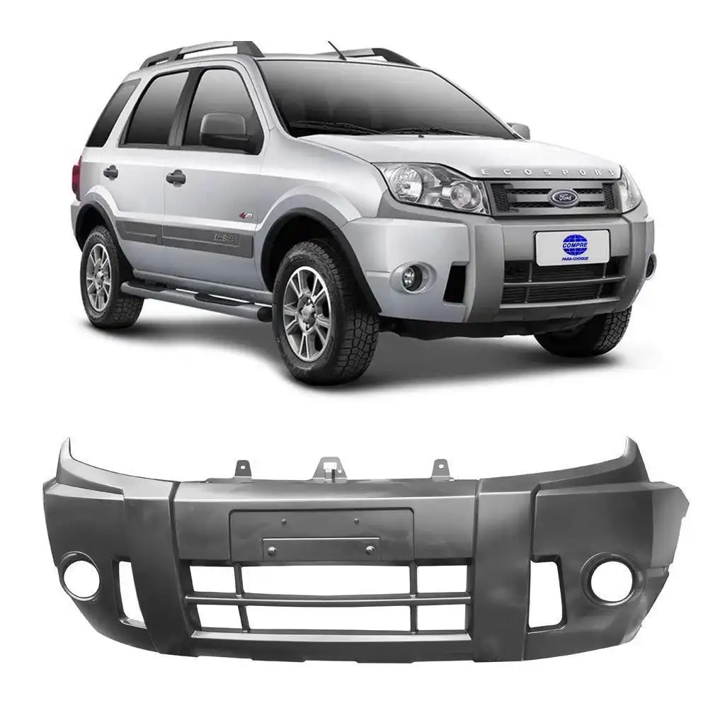 PARACHOQUE DIANTEIRO ECOSPORT 2008 A 2012 PRETO LISO COM FAR