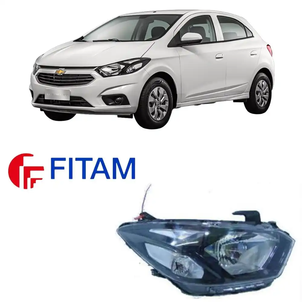 FAROL ONIX PRISMA 2017/ DIREITO MASCARA NEGRA SEM LED