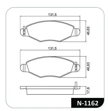 PASTILHA FREIO DIANTEIRA PEUGEOT 206 1.1 1.4 1.6 1998/