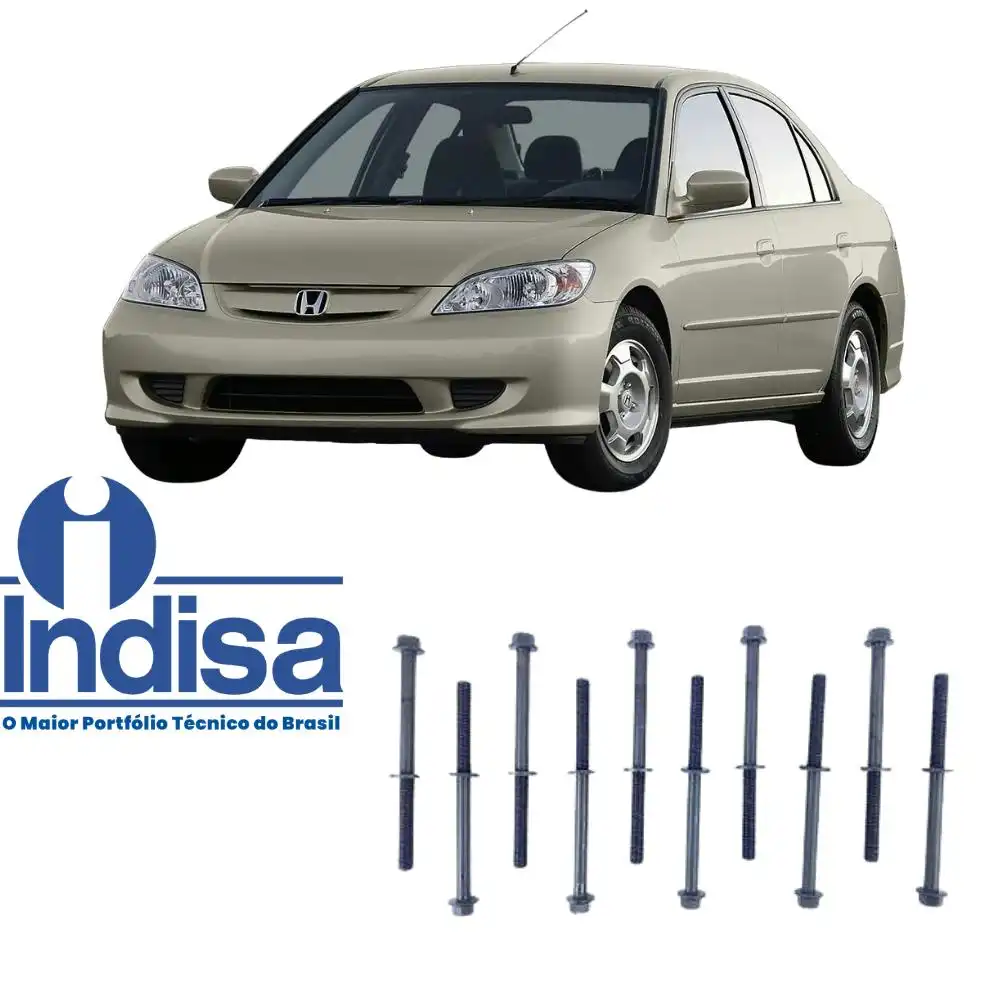 PARAFUSO CABECOTE HONDA CIVIC 1.7 16V 2001 A 2006