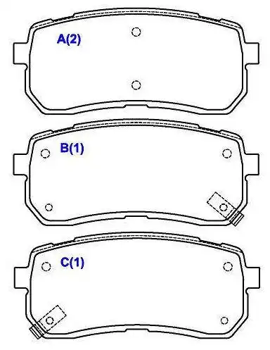 PASTILHA FREIO TRASEIRA HYUNDAI VERA CRUZ 2007/