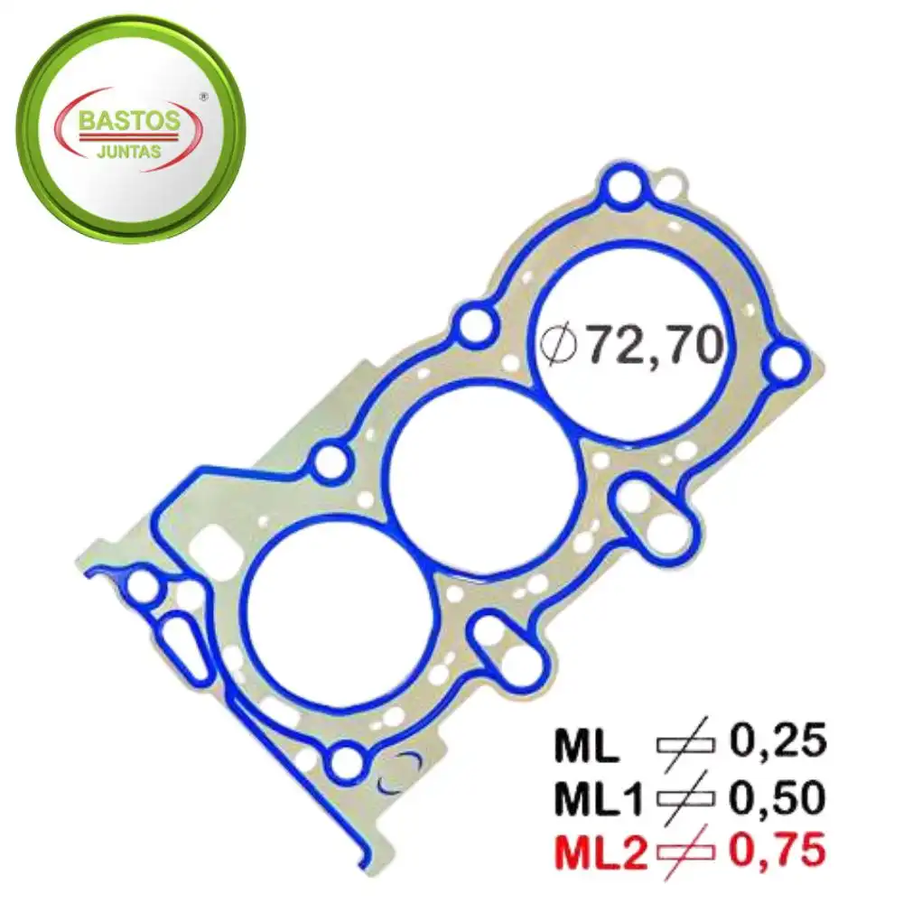 JUNTA CABECOTE HB20 1.0 12V FLEX 2012 ACIMA METAL 0,75MM