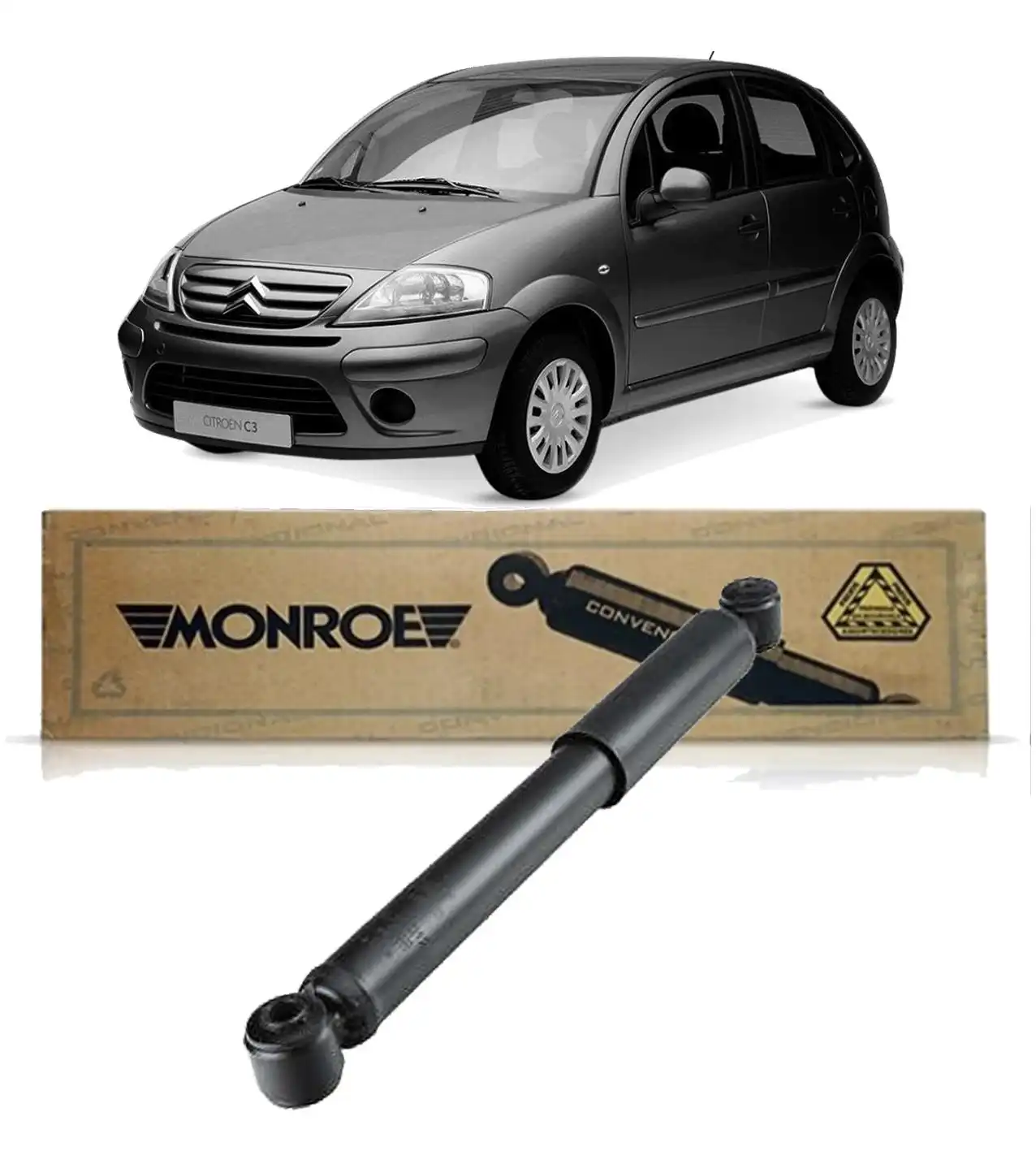 AMORTECEDOR TRASEIRO CITROEN C3 2001 A 2012