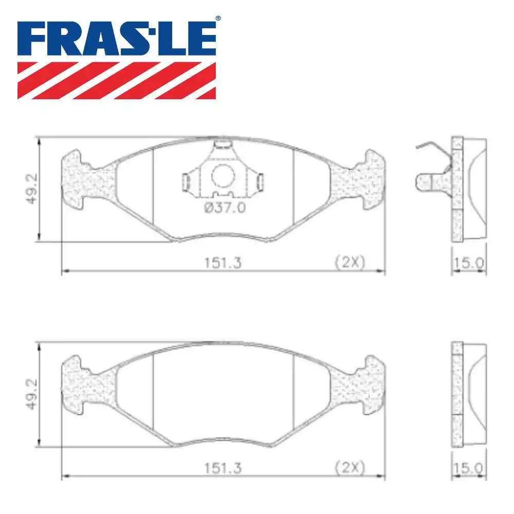 PASTILHA FREIO DIANTEIRA SANTANA 2.0 1984 A 1994