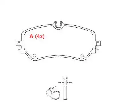 PASTILHA FREIO TRASEIRA AMAROK 3.0 V6 2018 ACIMA
