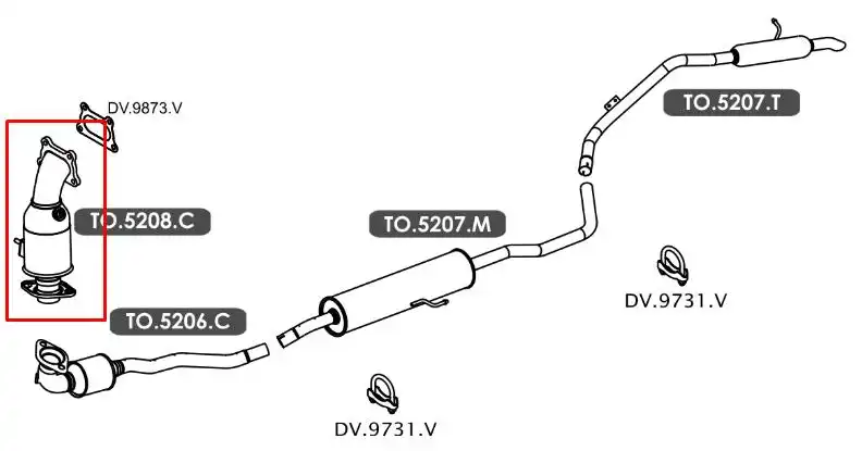 CANO SAIDA MOTOR TOYOTA ETIOS 1.3 1.5 2012 A 2016
