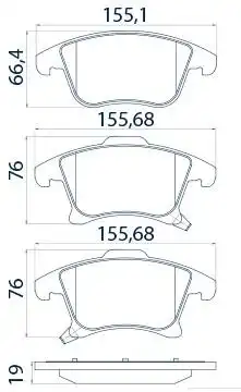 PASTILHA FREIO DIANTEIRA FUSION 2013/