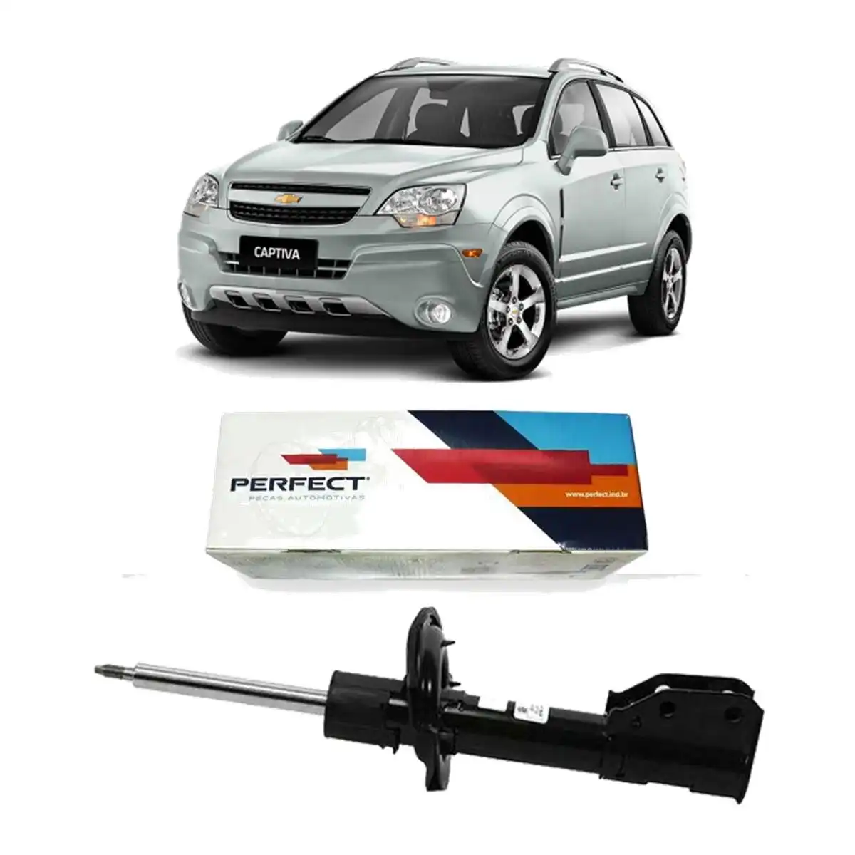 AMORTECEDOR DIANTEIRO CAPTIVA 2.4 3.6 2008 A 2017 ESQUERDO
