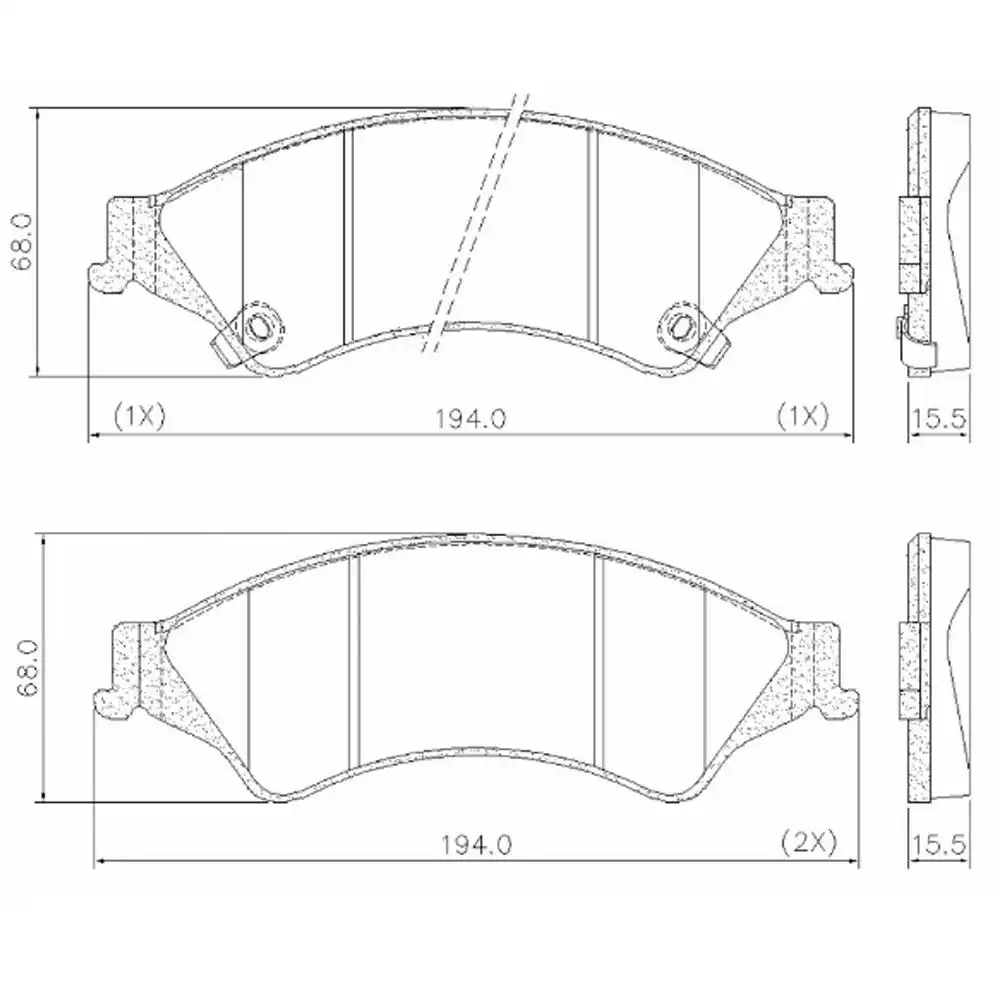 PASTILHA FREIO DIANTEIRA RANGER 2.2 2.5 3.2 2013/ CERAMICA