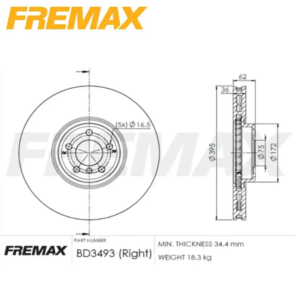 DISCO FREIO DIANTEIRO BMW X5 3.0 24V 2010 A 2020 DIR VENTIL