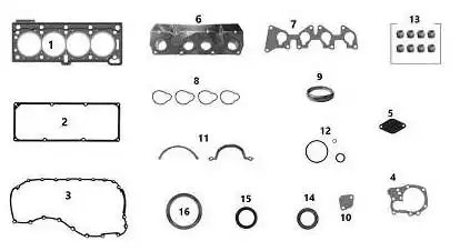 JUNTA MOTOR RENAULT KANGOO 1.6 8V SUPERIOR C/RET (FIBRA)
