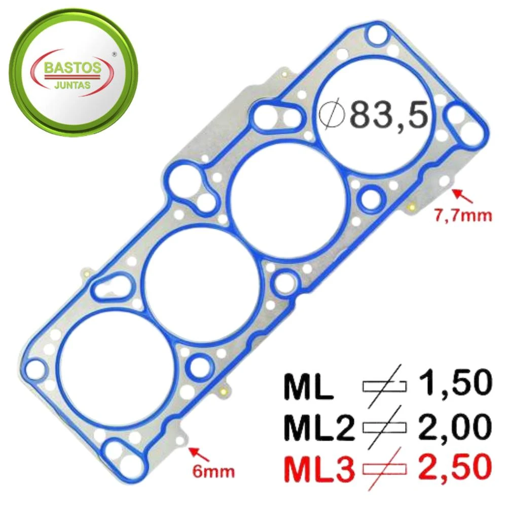 JUNTA CABECOTE PASSAT 1.6 1.8 85/ ALCOOL/ GASOLINA METAL