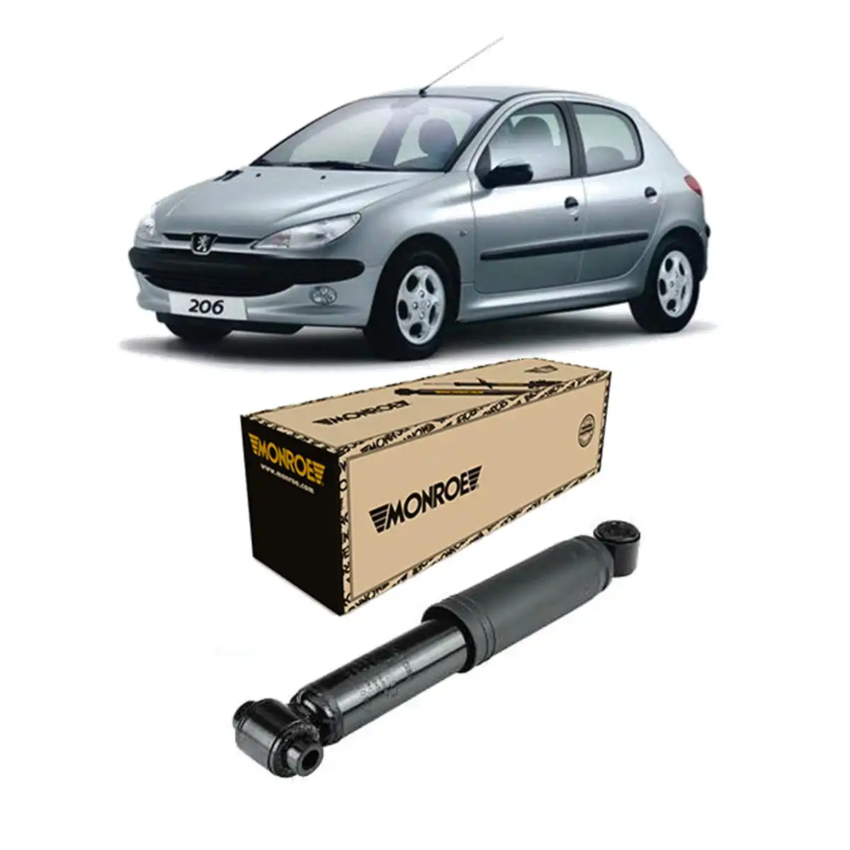 AMORTECEDOR TRASEIRO PEUGEOT 206 1999 A 2010