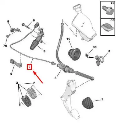 TUBO FLEXIVEL EMBREAGEM C3 1.6 16V 2003 A 2006