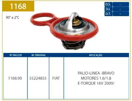 VALVULA TERMOSTATICA FIAT PALIO 1.6 1.8 16V 2012/ E-TORQ