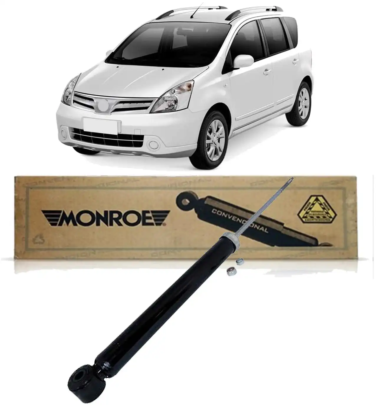 AMORTECEDOR TRASEIRO NISSAN LIVINA 2009/