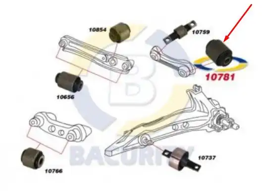 BUCHA BRACO SUSP.TRAS HONDA CIVIC 92/00 (BRACO AUXILIAR/TRAN