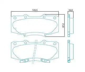 PASTILHA FREIO DIANTEIRA HILUX 2.5 16V 2005 A 2011