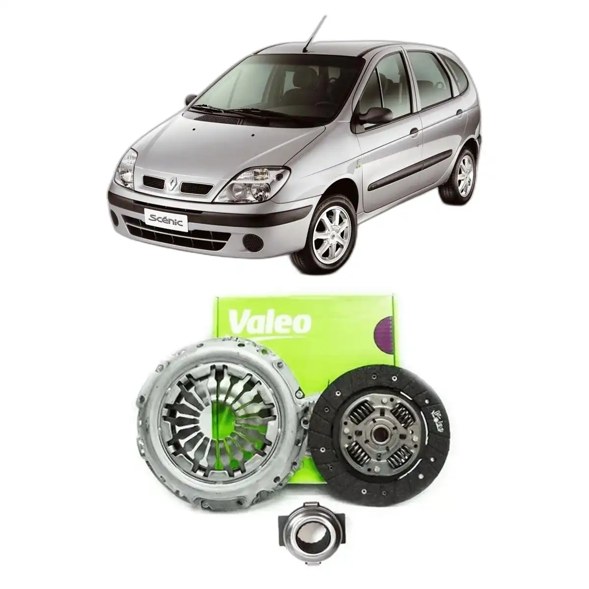 KIT EMBREAGEM RENAULT SCENIC 1.6 2.0 8V 1999/ MOTOR K4M