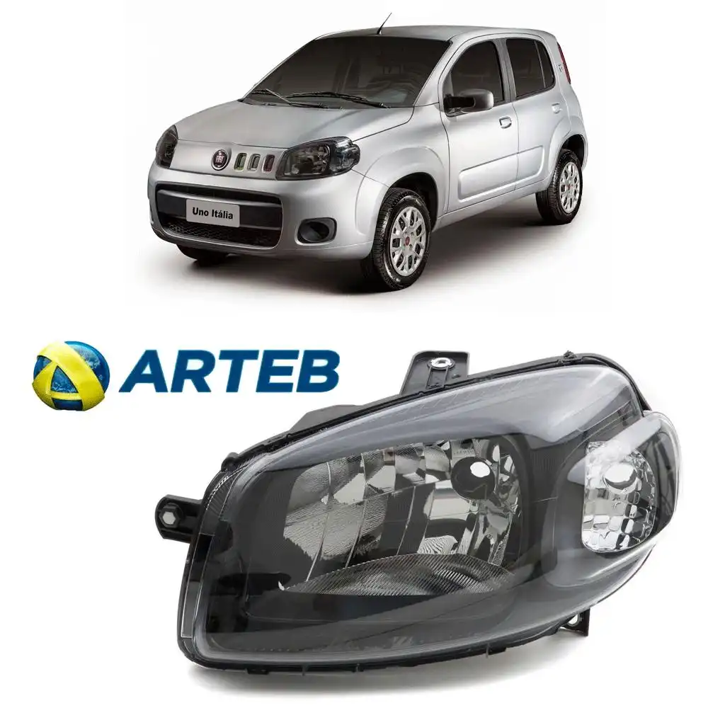 FAROL FIAT UNO 2010/ VIVACE ESQ C/ MASC NEGRA (PISCA CRISTAL