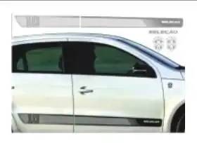 FAIXA LATERAL GOL G6 2013 A 2016 SELECAO - PRATA