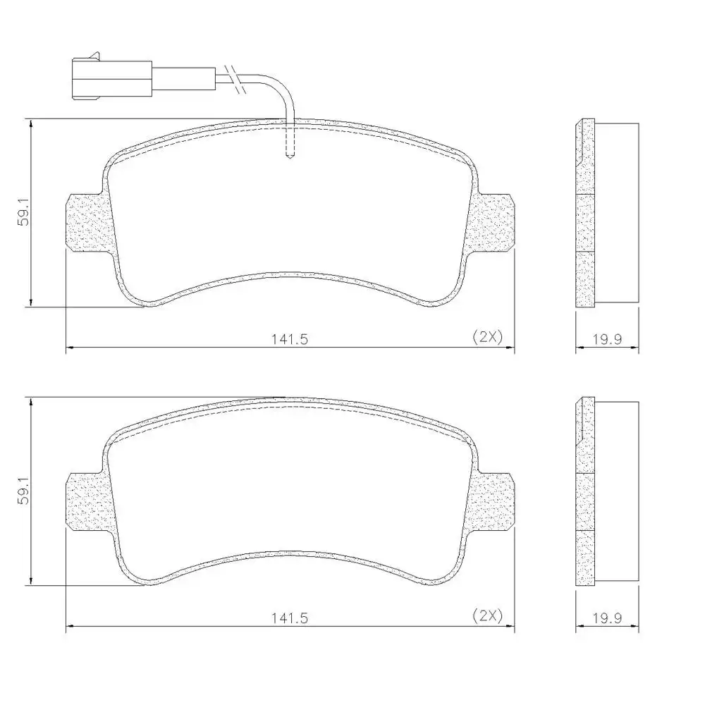 PASTILHA FREIO TRASEIRA FIAT DUCATO 2018/