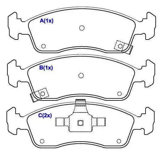 PASTILHA FREIO DIANTEIRA COBALT 1.4 1.8 2012/