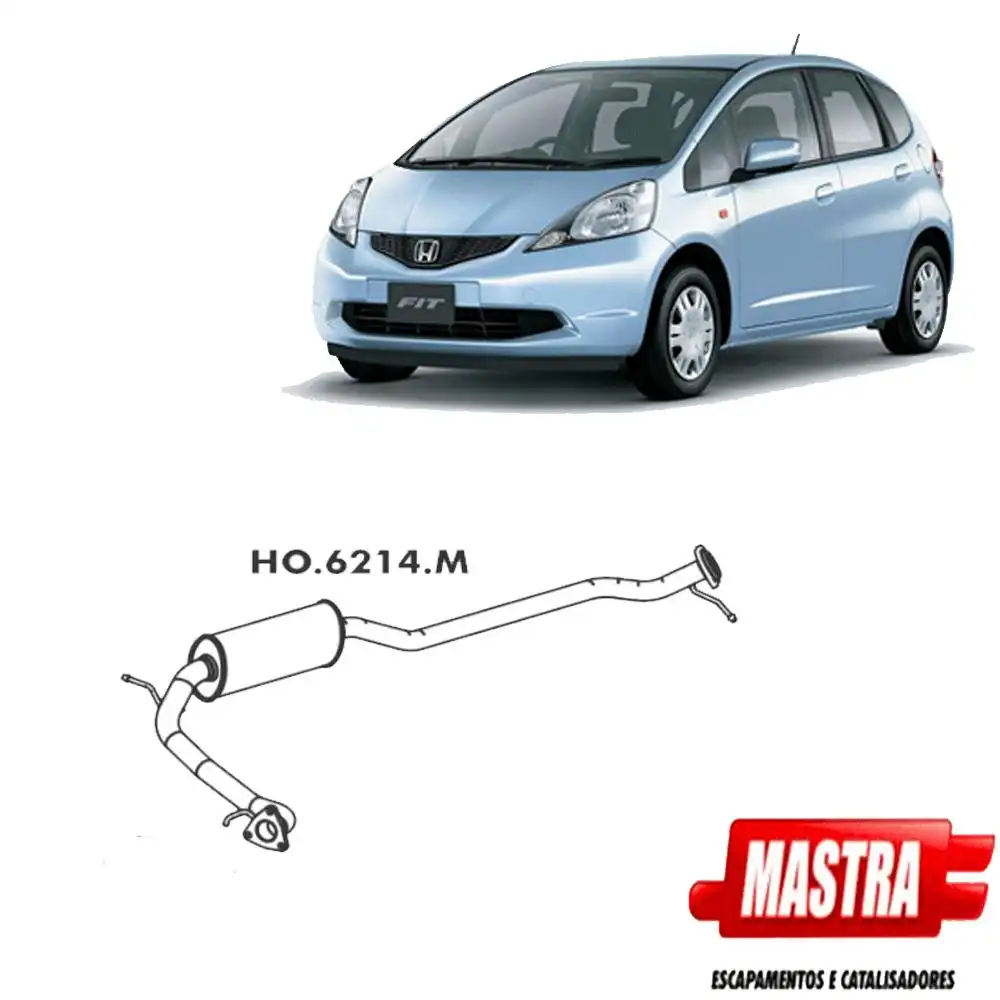 SILENCIOSO INTERMEDIARIO HONDA NEW FIT 1.4 16V 2009 A 2014