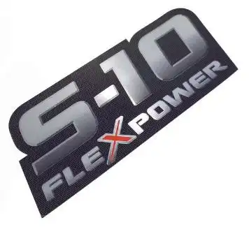 EMBLEMA ADESIVO "S-10 FLEXPOWER" 09/11 LATERAL TRAS PEQUENO
