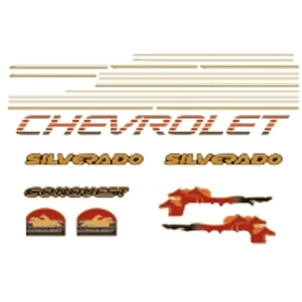 FAIXA LATERAL SILVERADO 97/ CONQUEST DOURADO