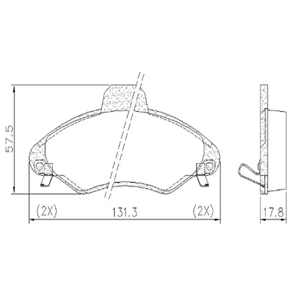 PASTILHA FREIO DIANTEIRA ESCORT II SISTEMA BOSCH