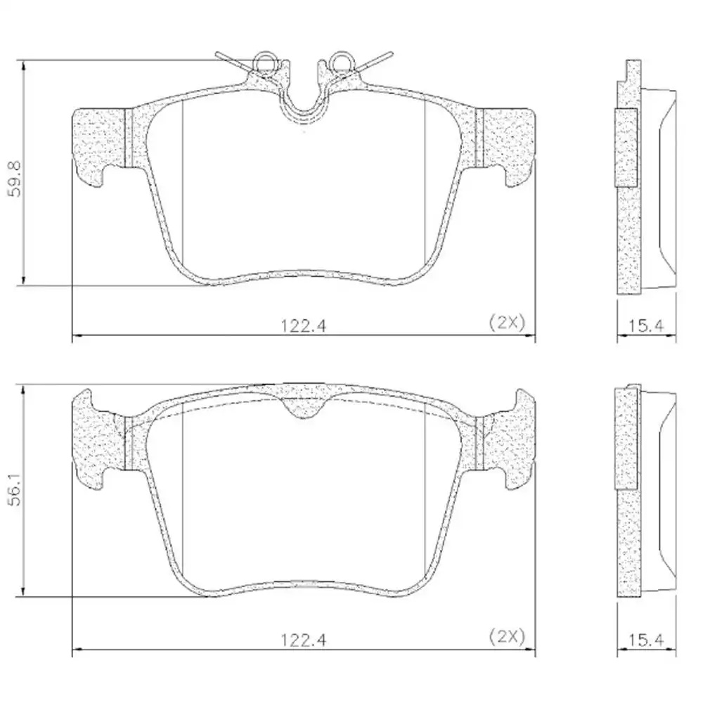 PASTILHA FREIO TRASEIRA VOLVO XC90 2.0 16V 2016 A 2024 CERAM
