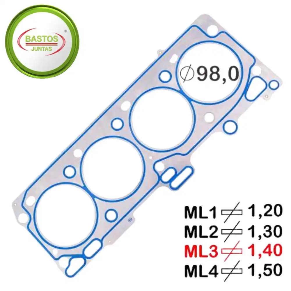 JUNTA CABECOTE RANGER 3.0 16V DIESEL 2005 A 2012 CHAPA 1 PIC