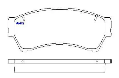 PASTILHA FREIO DIANTEIRA FUSION 2006 A 2012