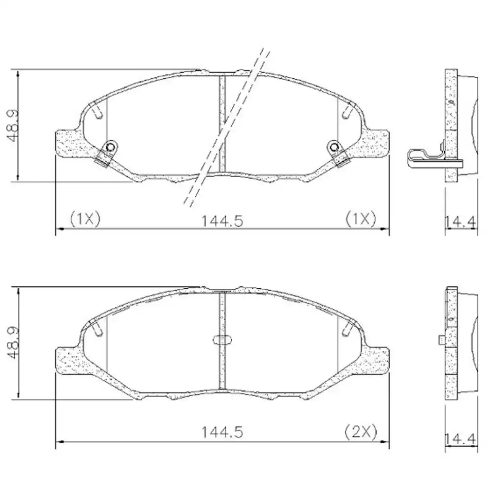 PASTILHA FREIO DIANTEIRA NISSAN LIVINA 2009/ SEM ALARME