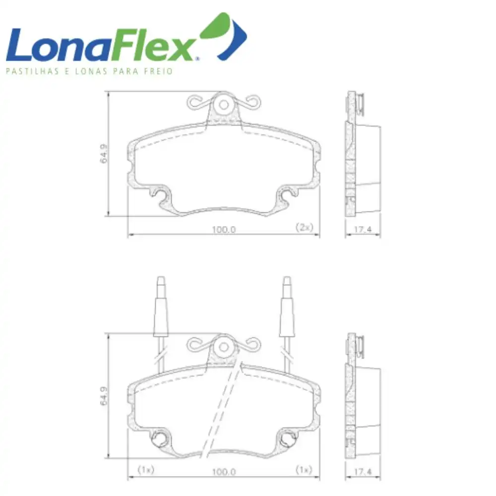 PASTILHA FREIO DIANTEIRA RENAULT CLIO 1999/ COM SENSOR SISTE