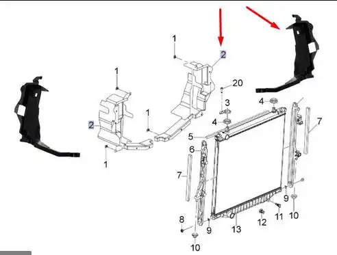DEFLETOR RADIADOR S-10 17/19 ESQ