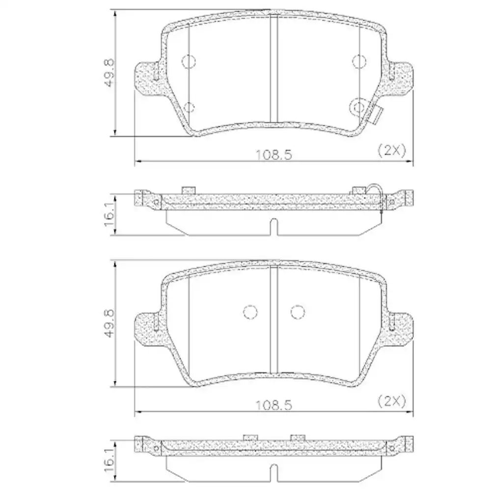 PASTILHA FREIO TRASEIRA CHERY TIGGO 7 1.5 TURBO 16V 2019 EM