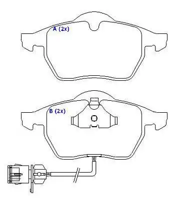 PASTILHA FREIO DIANTEIRA GOLF 1.8 20V 1999 A 2007
