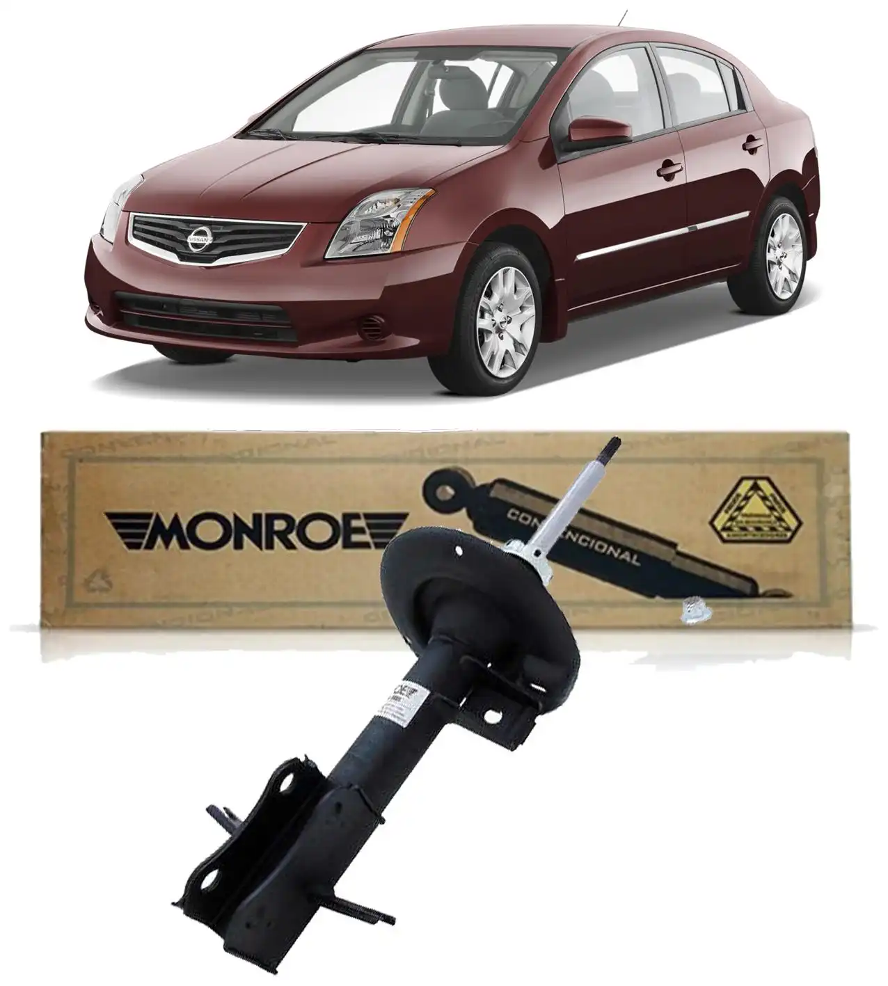 AMORTECEDOR DIANTEIRO NISSAN SENTRA 2007 A 2012 ESQUERDO