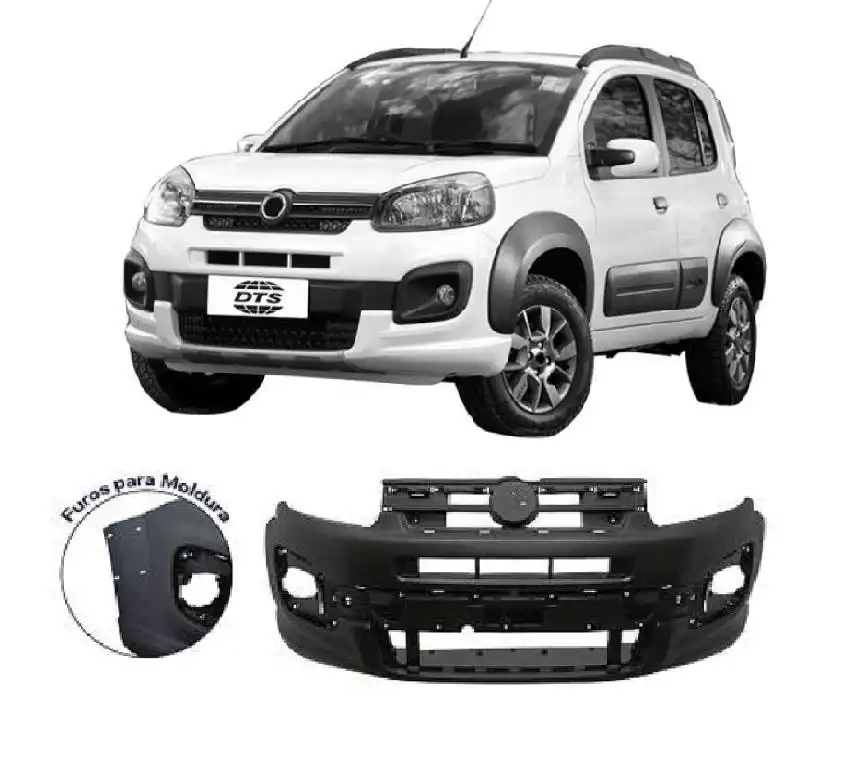 PARACHOQUE DIANTEIRO FIAT UNO WAY 2016 A 2020 PRETO LISO
