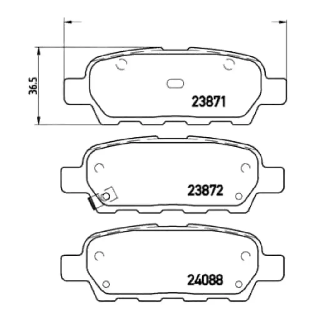 PASTILHA FREIO TRAS NISSAN SENTRA 2007 ACIMA