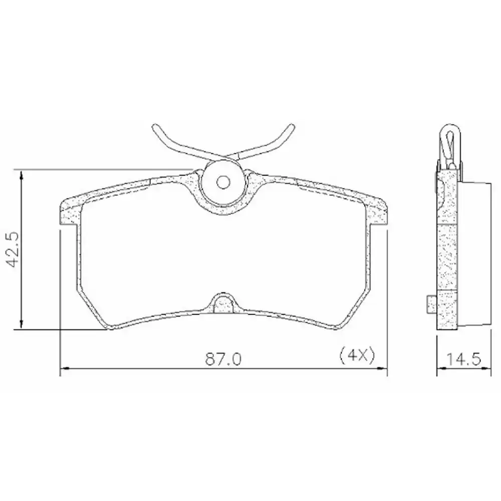 PASTILHA FREIO TRASEIRA FOCUS 1998 A 2008 SISTEMA GIRLING