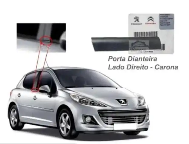 ACABAMENTO CANALETA PEUGEOT 206 DIR TRAS