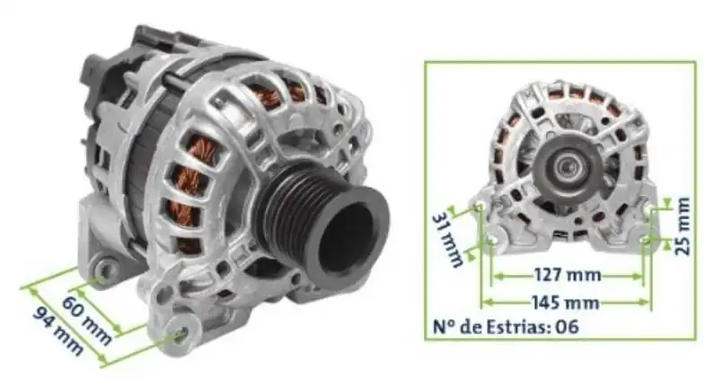 ALTERNADOR GOL SAVEIRO VOYAGE G5 G6 14V 90A
