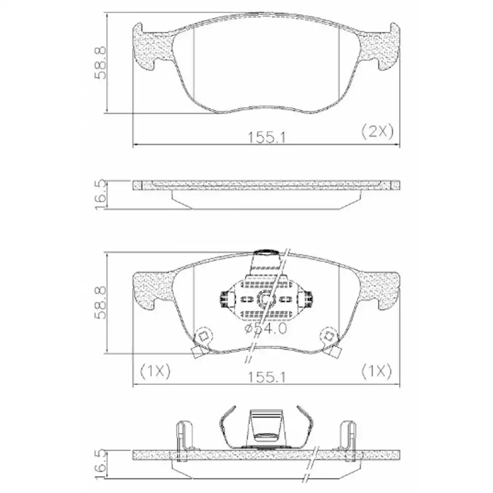 PASTILHA FREIO DIANTEIRA CIVIC 1.5 2.0 2019 ACIMA CERAMICA
