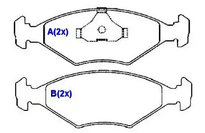 PASTILHA FREIO DIANTEIRA FIAT FIORINO 1994/ SISTEMA TEVES