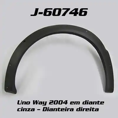 MOLDURA PARALAMA FIAT UNO WAY 04/12 DIANT DIR CINZA