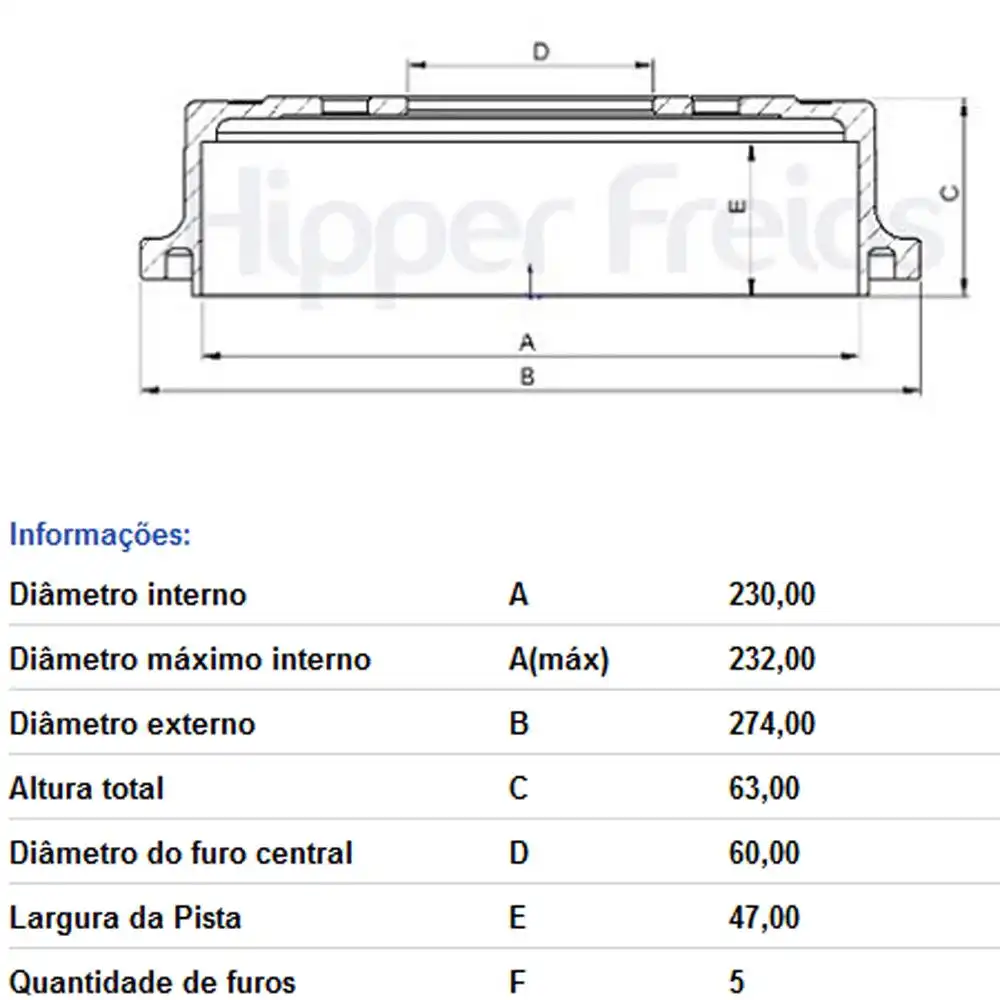 TAMBOR FREIO TRASEIRO TRACKER 1.4 16V 2017 A 2023